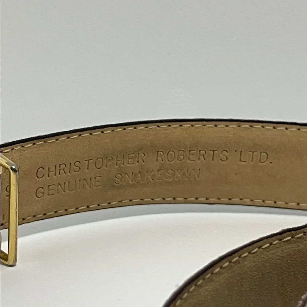 vintage snakeskin belt by Christopher Roberts